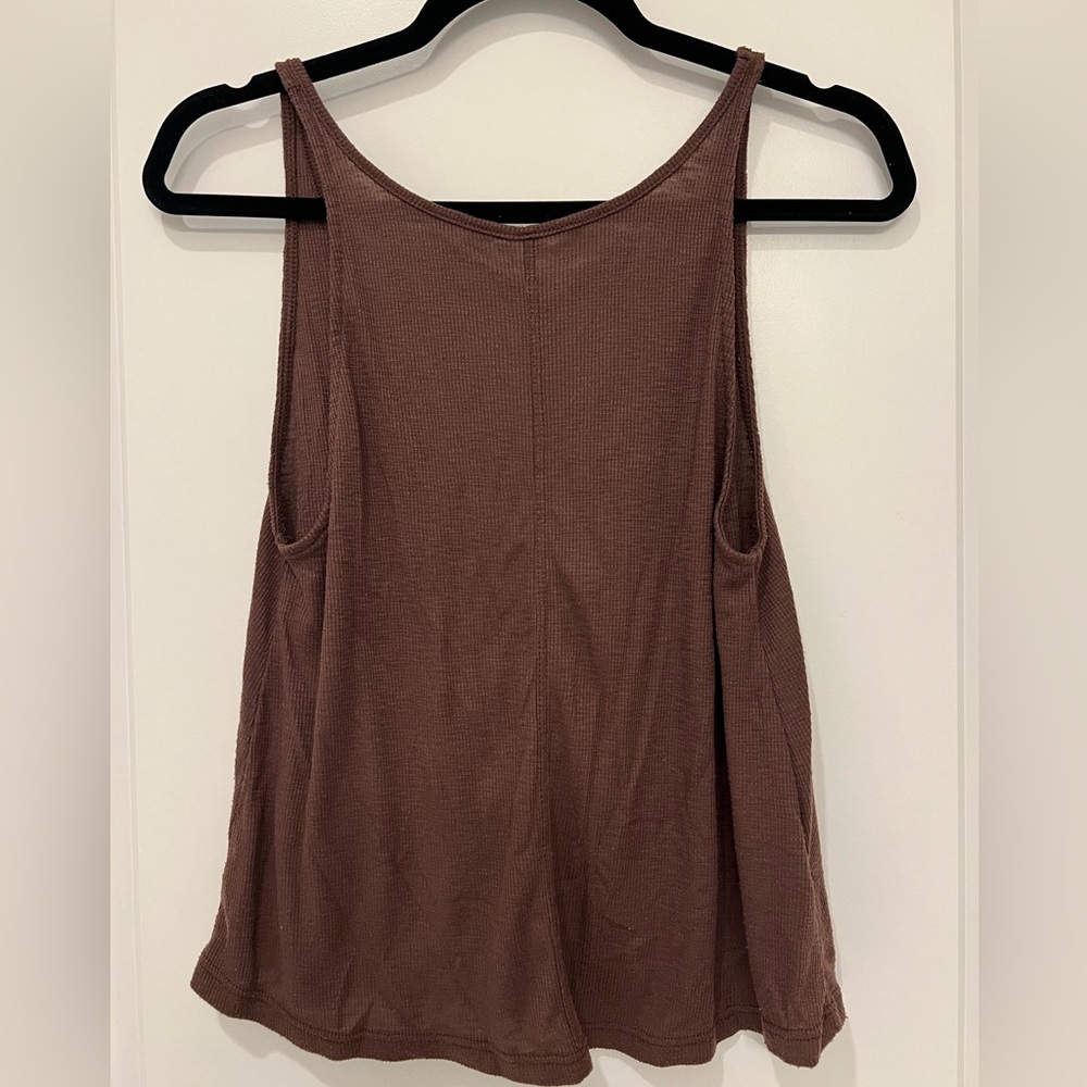 Free People Chocolate Knit Tank Top